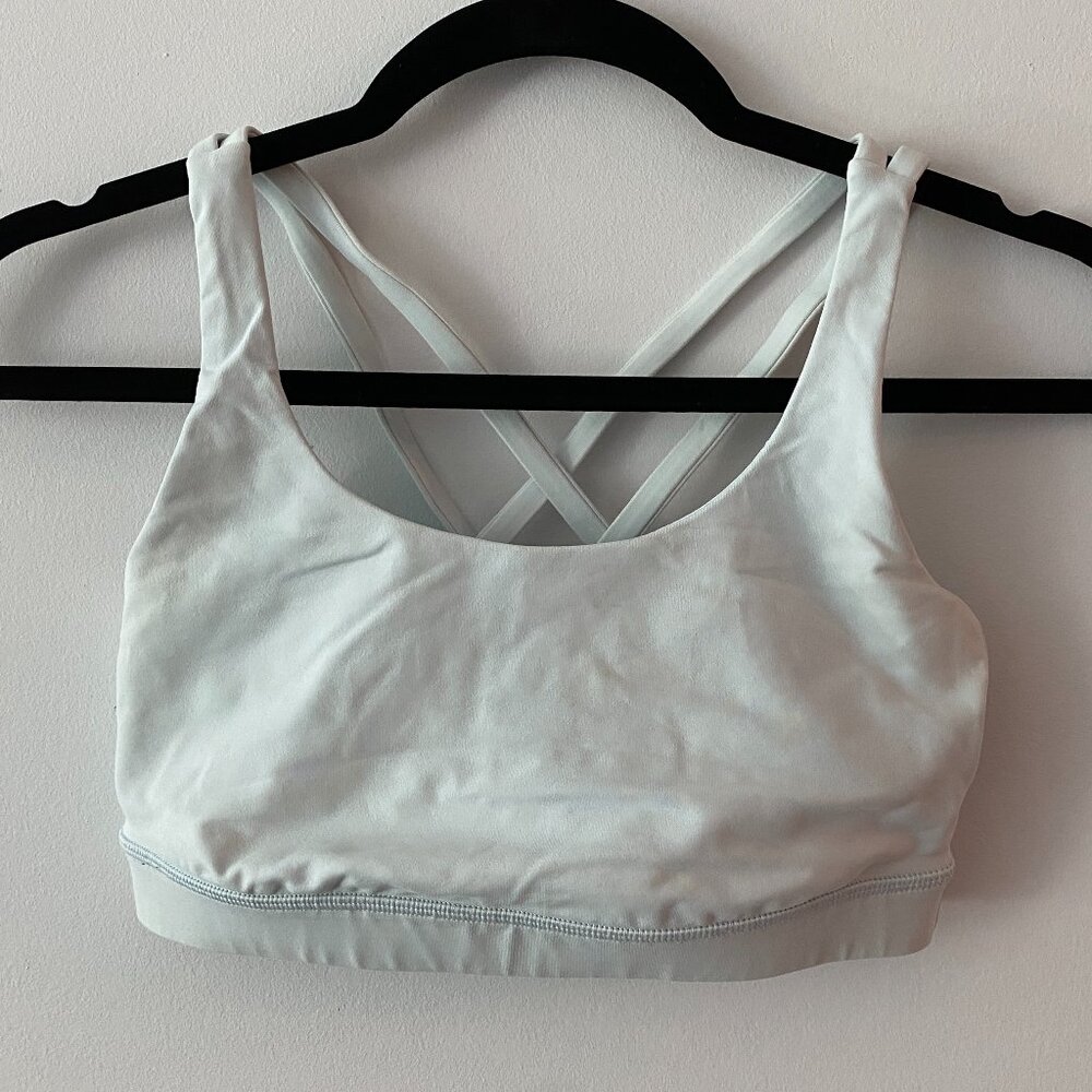 Lululemon Energy Bra Ice Milk Blue Size 4